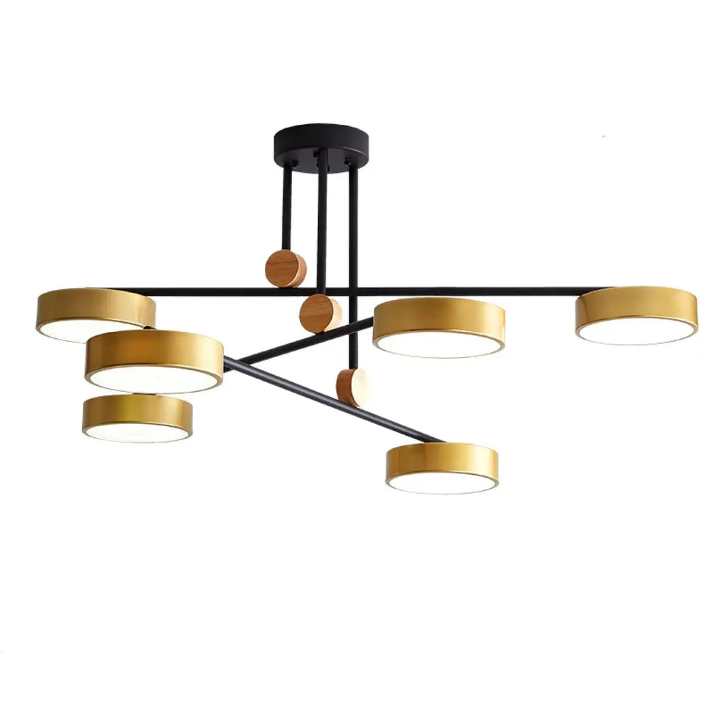 Suspension chic en métal et bois, jaune, gris ou rose