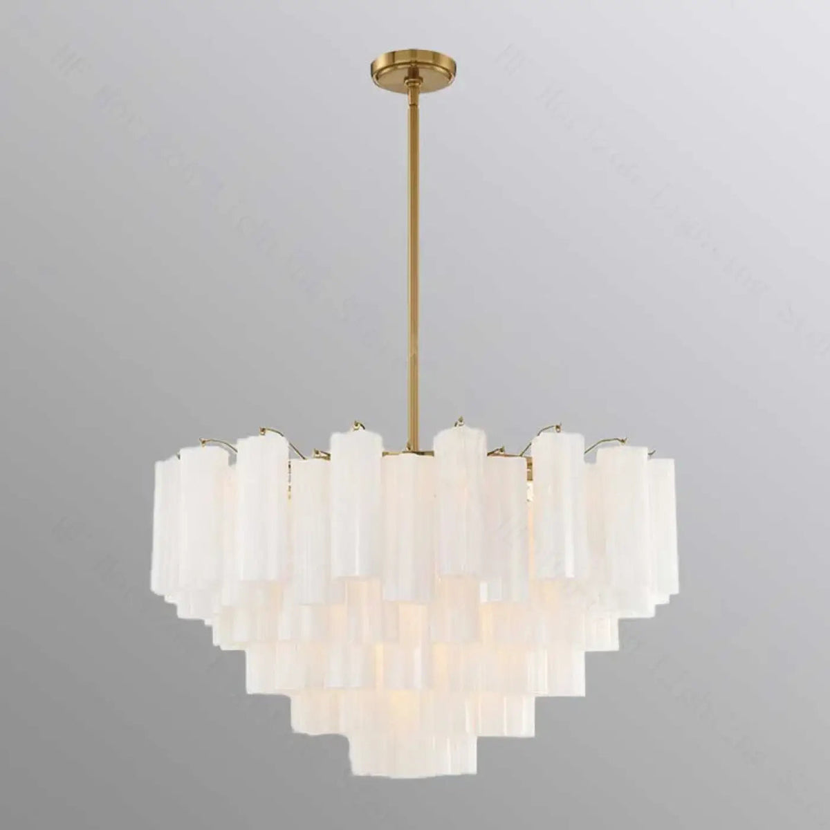 Suspension en verre transparent, blanche ou rose, de S à XXL