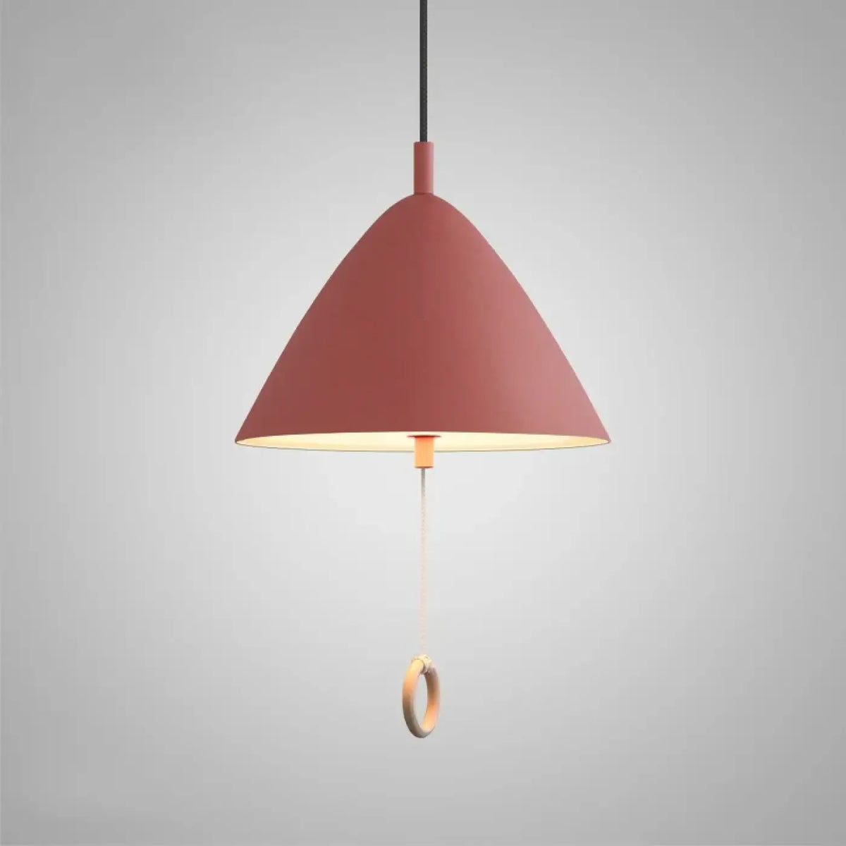 Suspension conique minimaliste, cinq coloris, trois tailles, rouge