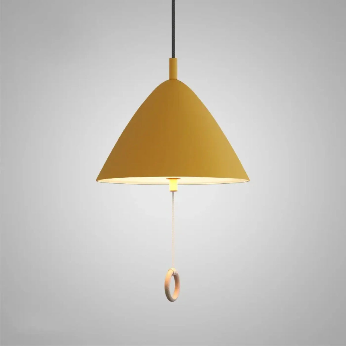 Suspension conique minimaliste, cinq coloris, trois tailles, jaune
