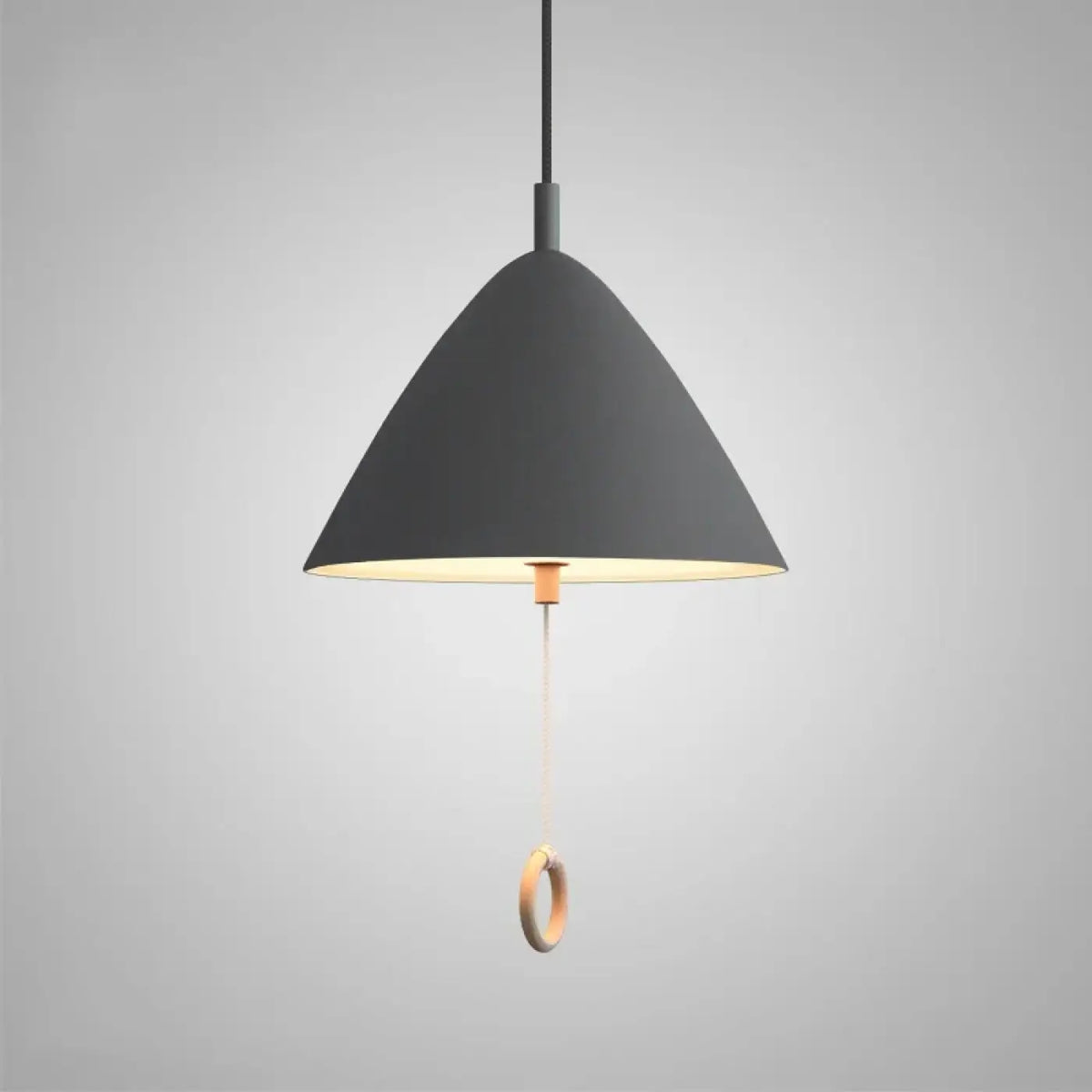 Suspension conique minimaliste, cinq coloris, trois tailles, noir