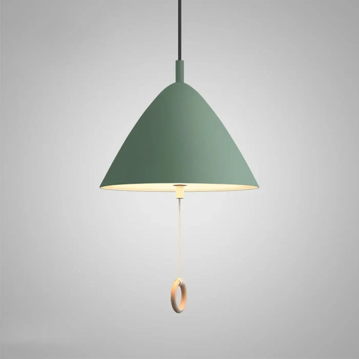 Suspension conique minimaliste, cinq coloris, trois tailles, vert