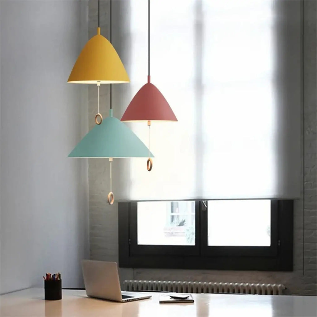 Suspension conique minimaliste, cinq coloris, trois tailles