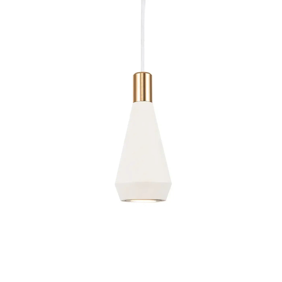 Suspension conique épurée, noire ou blanche, blanc