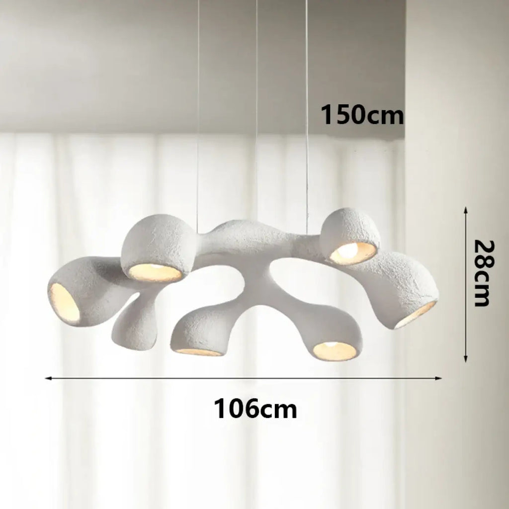 Suspension effet travertin à forme libre, tailles S, M ou L