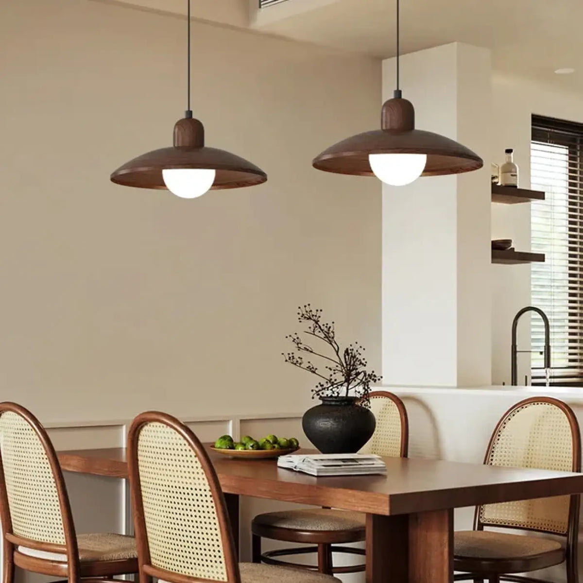 Suspension verre et métal, une à trois têtes, marron ou beige