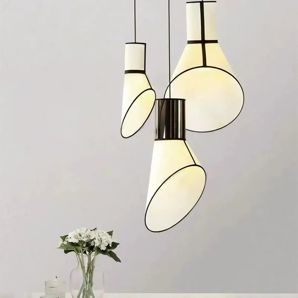 Suspension à diffuseur ovale, blanc ou noir, tailles S et M