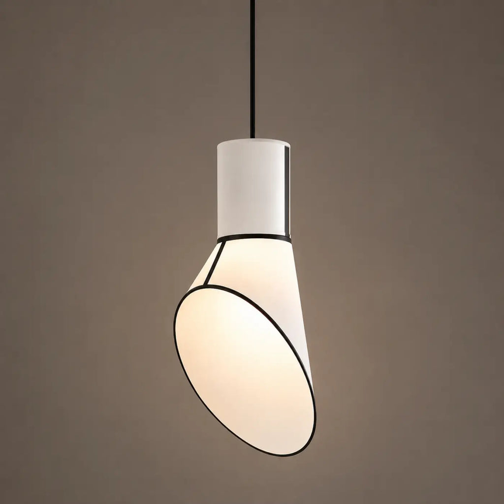 Suspension à diffuseur ovale, blanc ou noir, tailles S et M, blanc