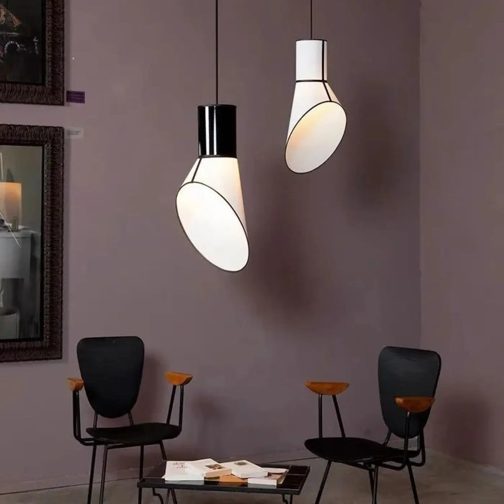 Suspension à diffuseur ovale, blanc ou noir, tailles S et M
