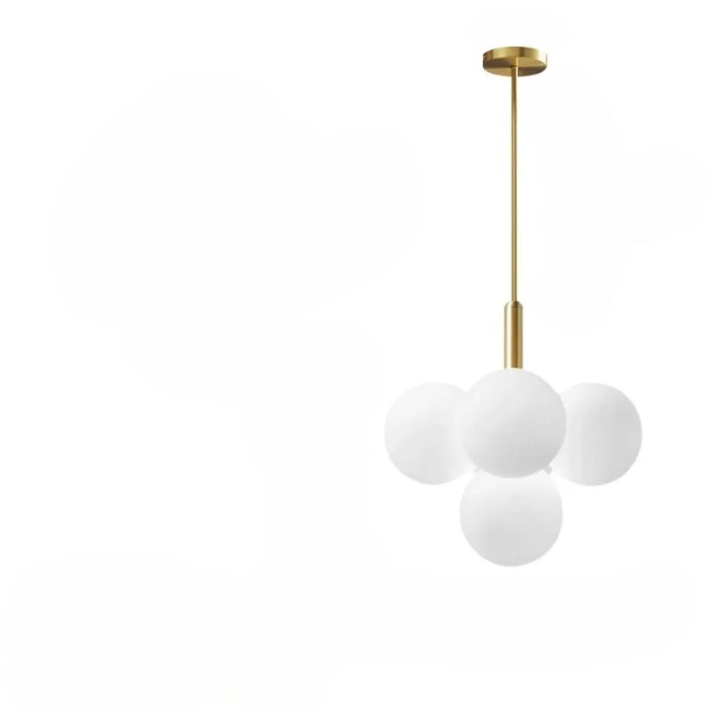 Suspension à globes en verre givré, doré ou noir, trois modèles