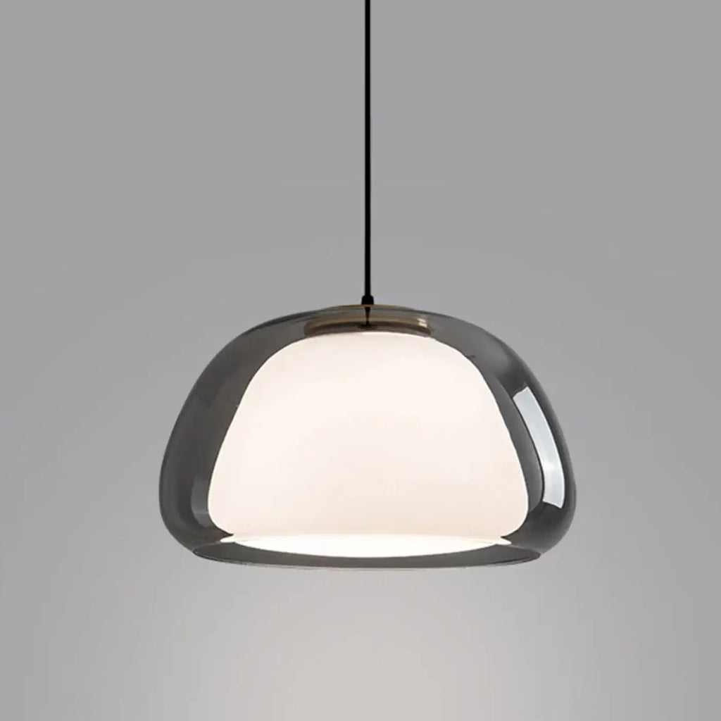 Suspension en verre gris, ambré ou transparent, tailles S et M