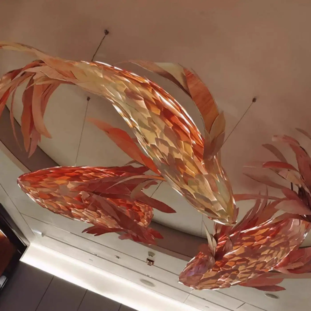 Suspension créative en forme de poissons pour le salon