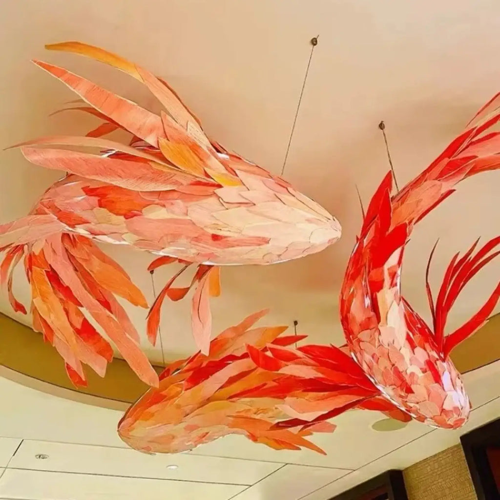 Suspension créative en forme de poissons pour le salon
