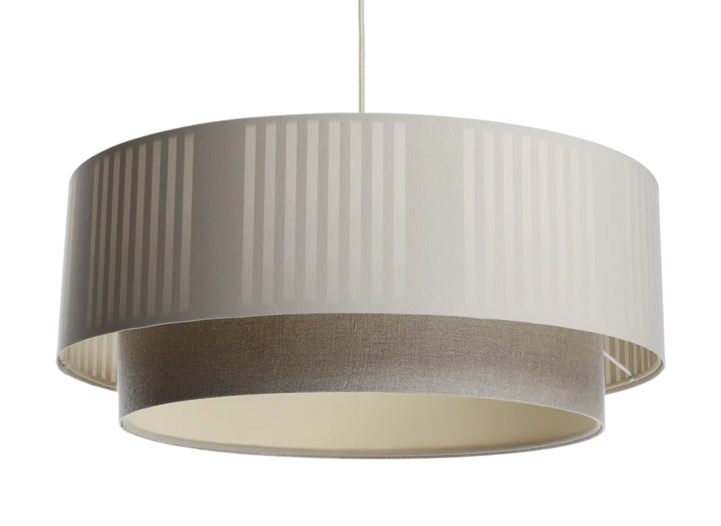 Suspension en tissu crème, design moderne, tailles S, M et L