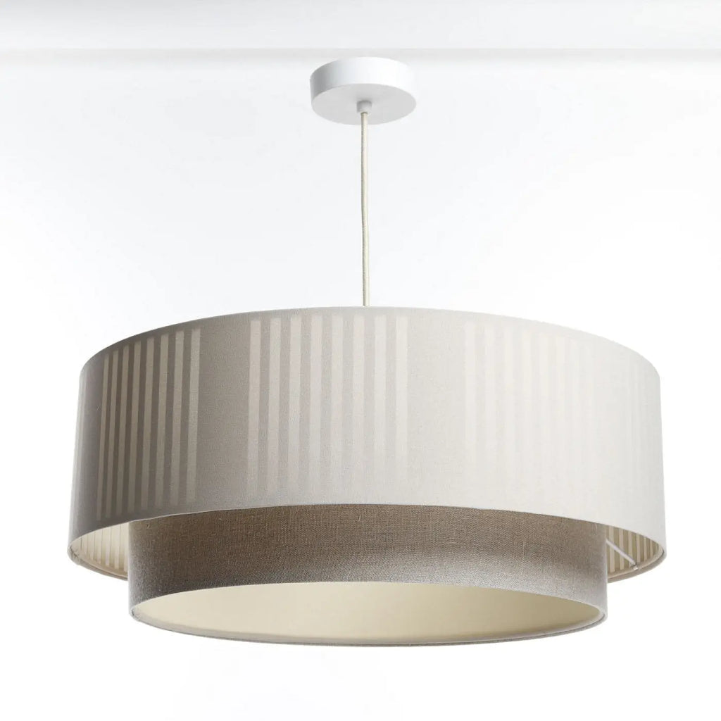 Suspension en tissu crème, design moderne, tailles S, M et L
