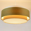 Suspension luminaire crème, caramel et écru, style bohème chic