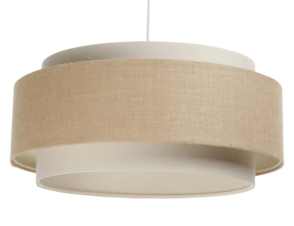 Suspension en tissu crème de 50 cm, style bohème minimaliste