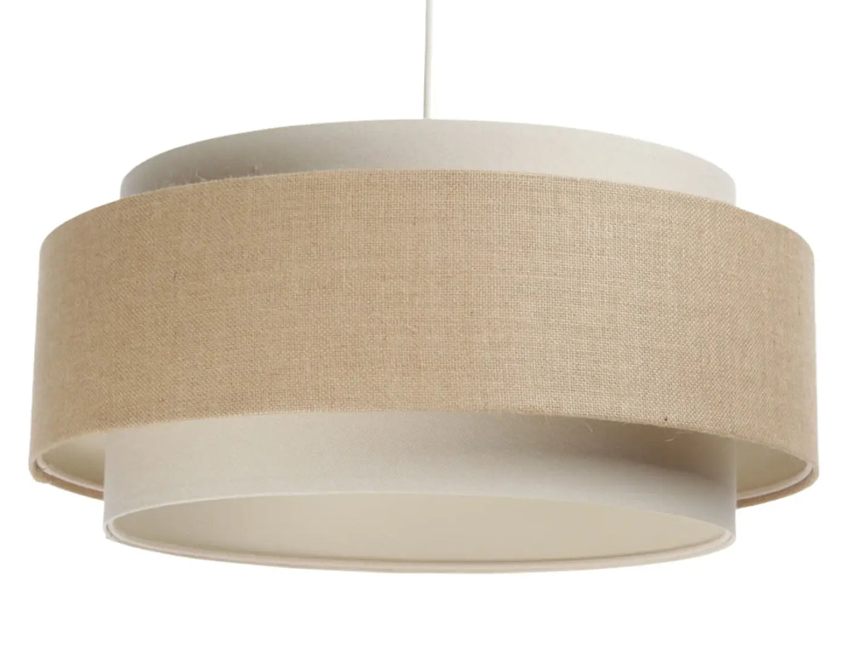 Suspension en tissu crème de 50 cm, style bohème minimaliste