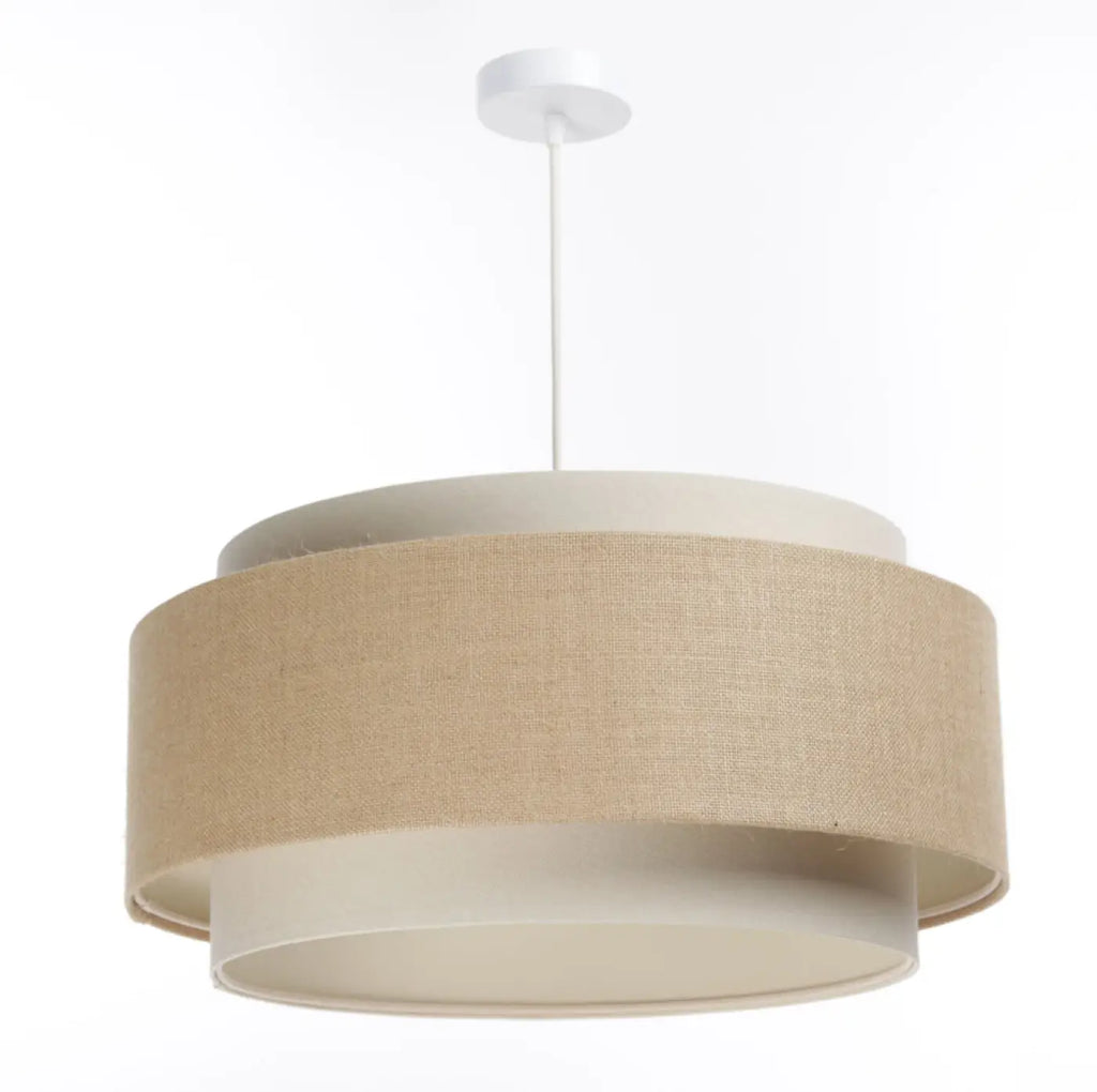 Suspension en tissu crème de 50 cm, style bohème minimaliste