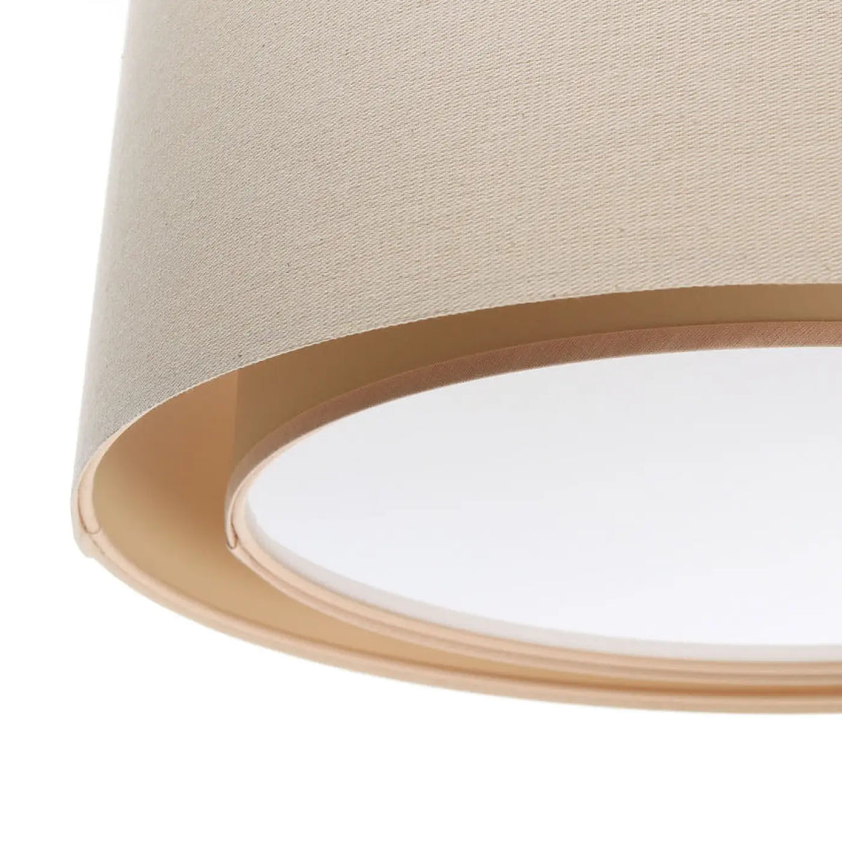 Suspension cylindrique en tissu crème, tailles S ou M