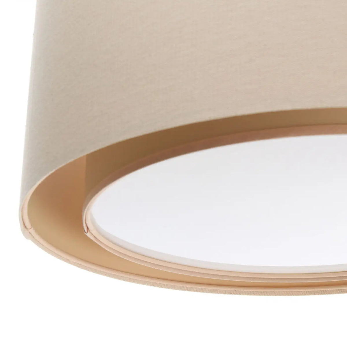 Suspension cylindrique en tissu crème, tailles S ou M
