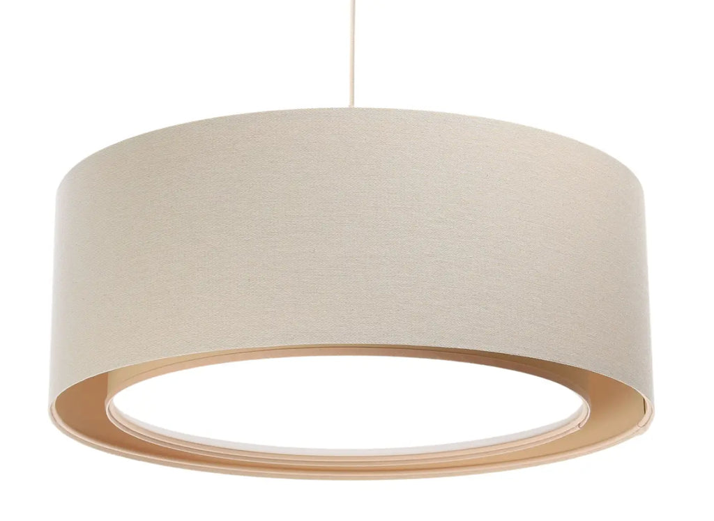 Suspension cylindrique en tissu crème, tailles S ou M