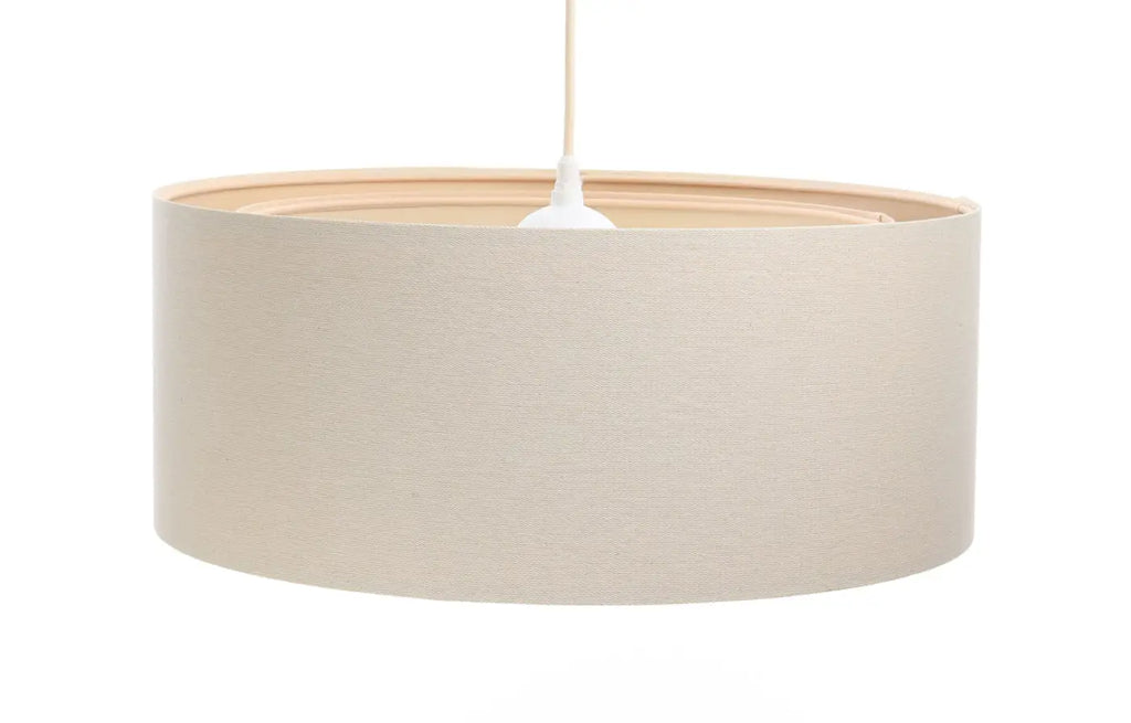 Suspension cylindrique en tissu crème, tailles S ou M