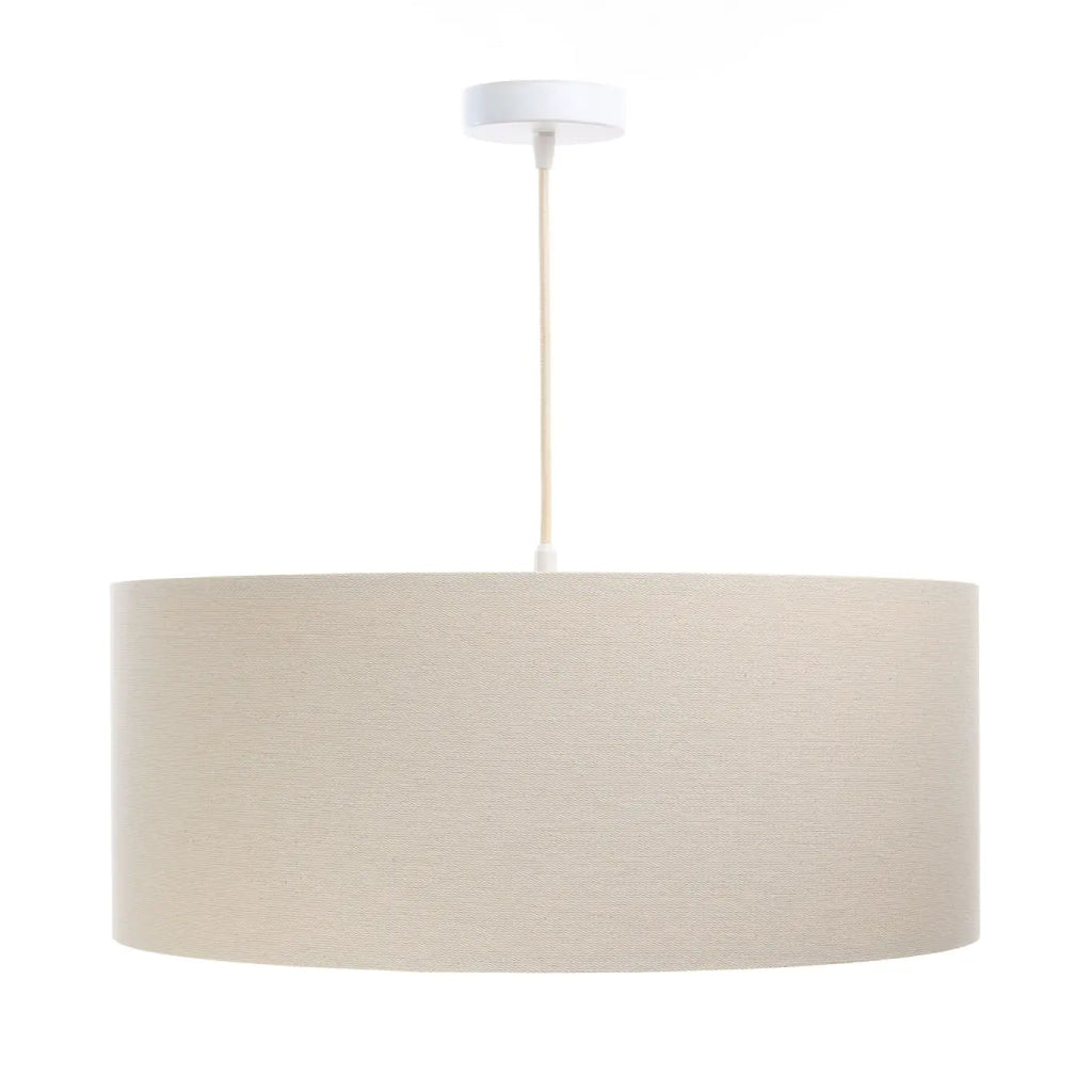 Suspension cylindrique en tissu crème, tailles S ou M