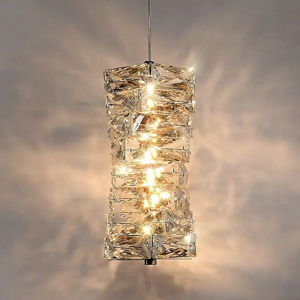 Suspension en cristal scintillant, forme allongée, tailles S ou M