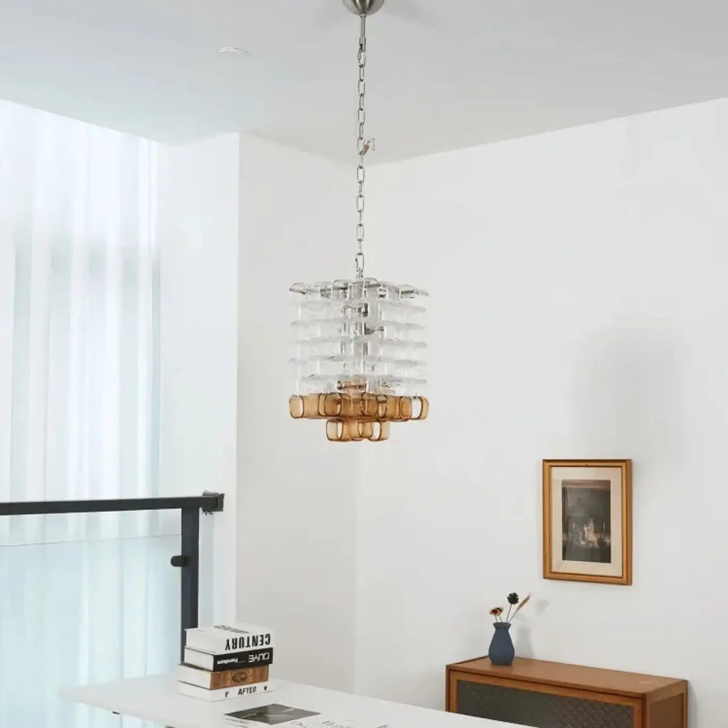Suspension cubique au design géométrique, deux modèles