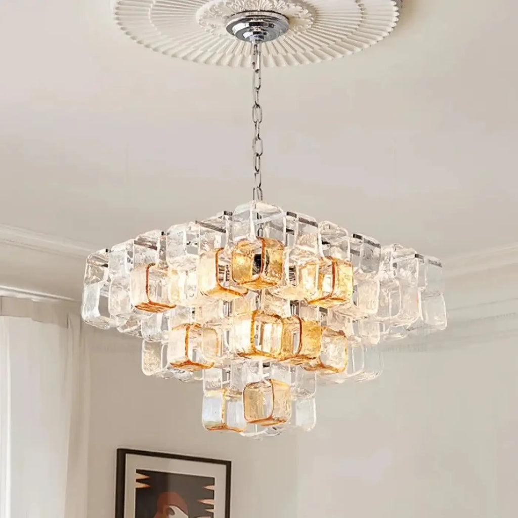 Suspension cubique au design géométrique, deux modèles