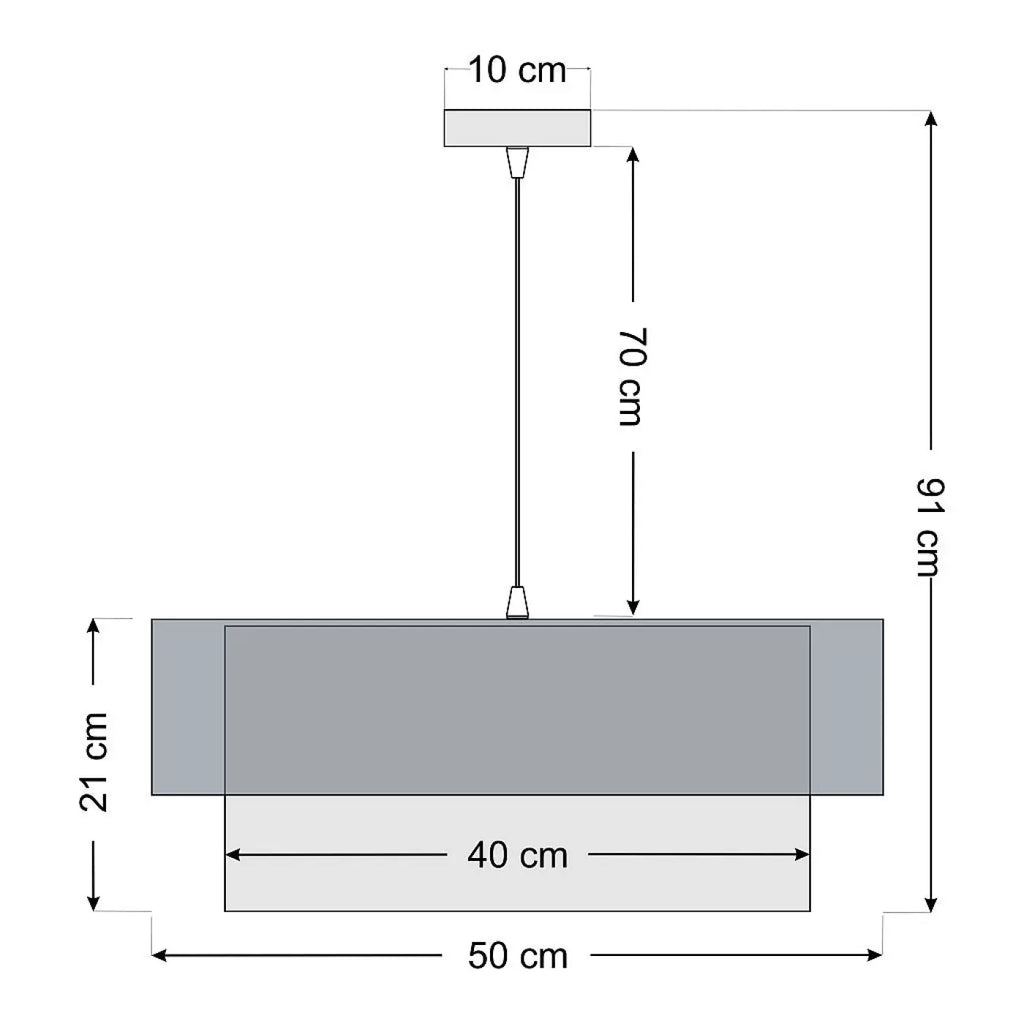 Suspension cylindrique en tissu noir, tailles S, M et L