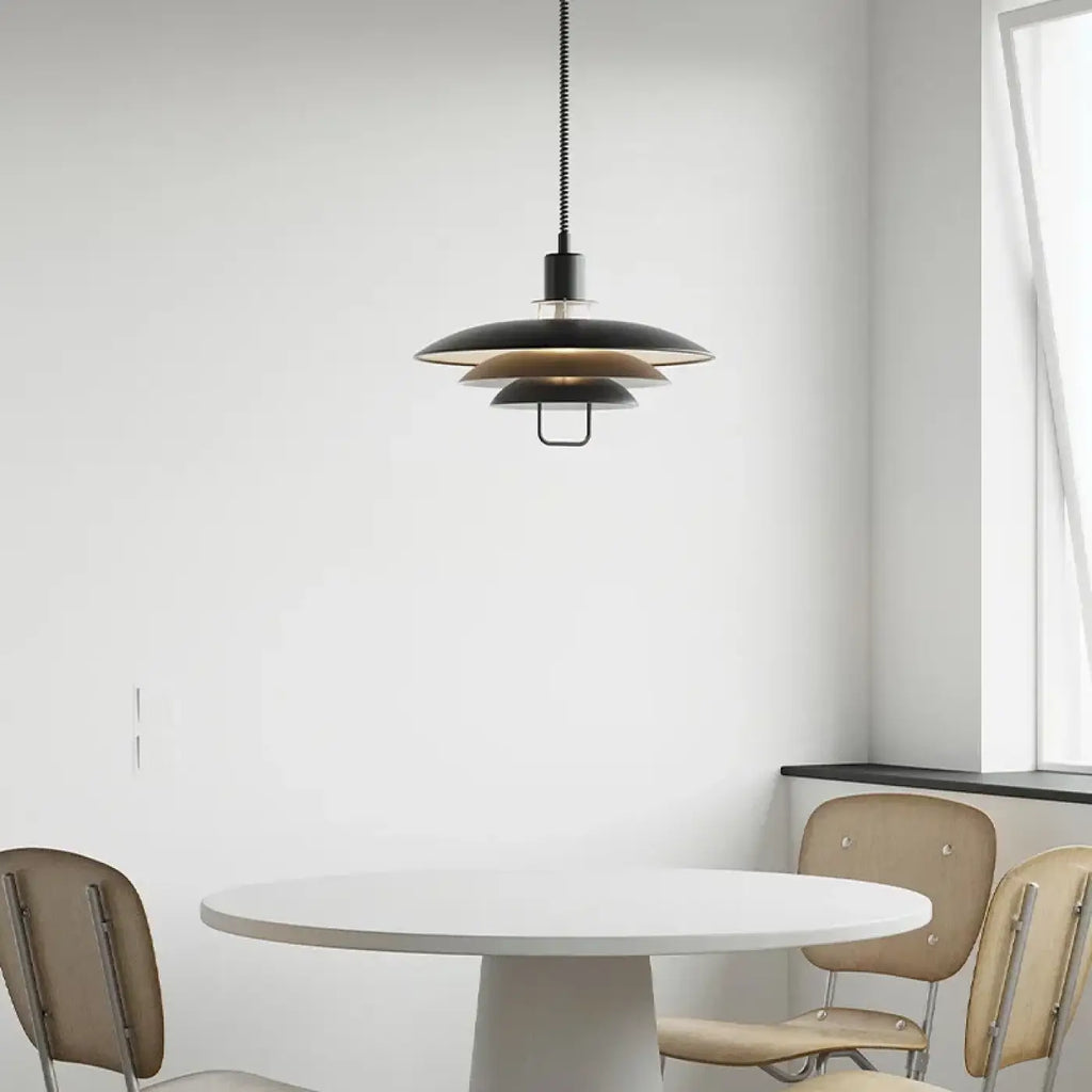 Suspension style danois pour cuisine, blanche ou noire