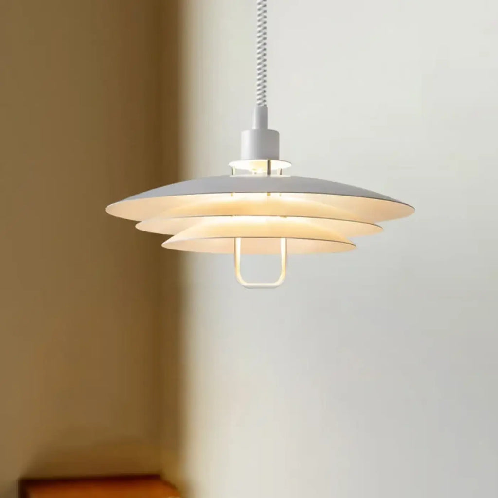 Suspension style danois pour cuisine, blanche ou noire, blanc