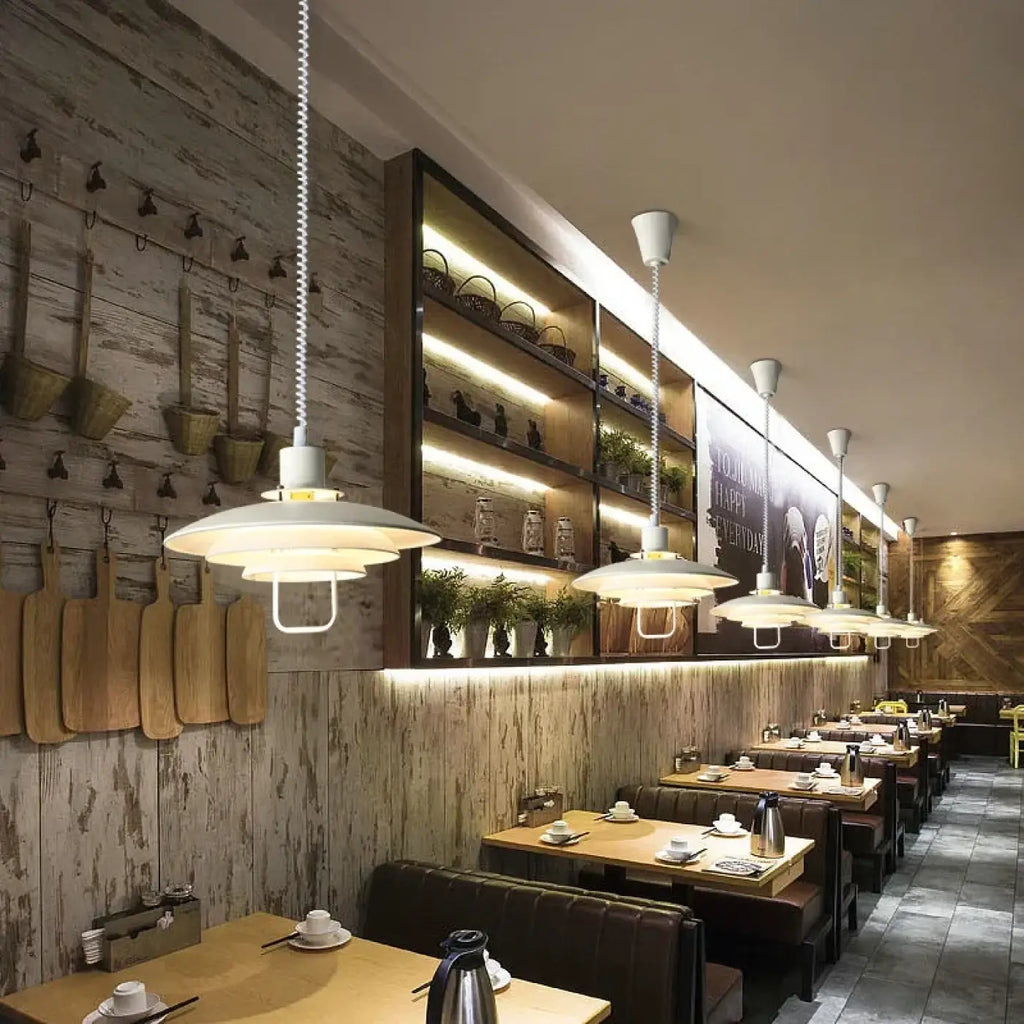 Suspension style danois pour cuisine, blanche ou noire