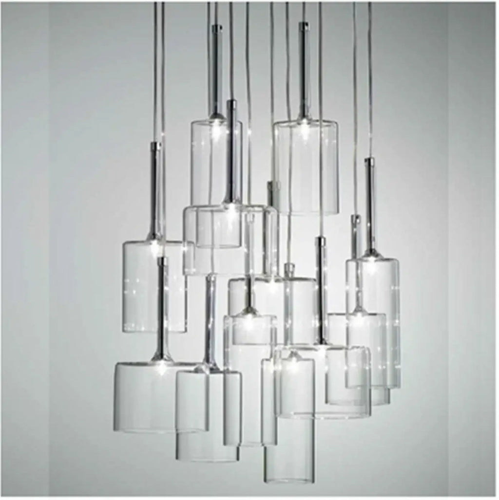 Suspension design à cylindres de verre, quatre teintes