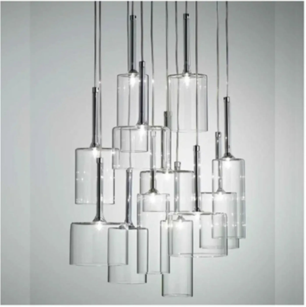 Suspension design à cylindres de verre, quatre teintes