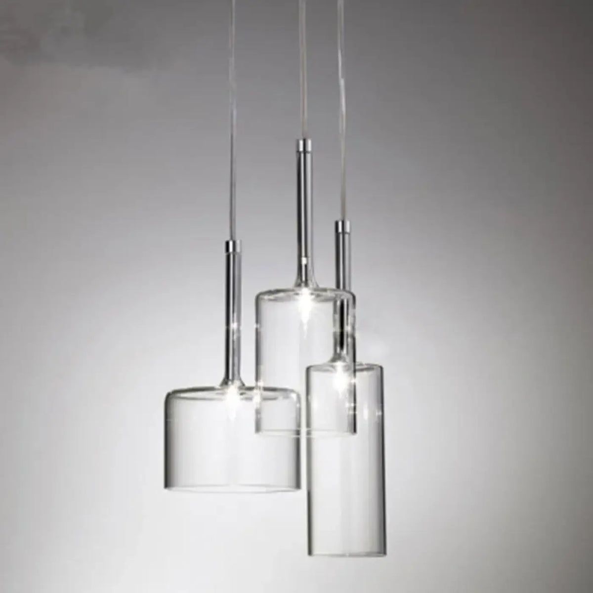 Suspension design à cylindres de verre, quatre teintes