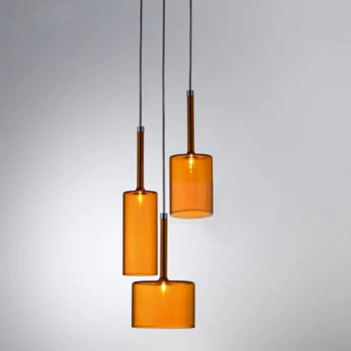 Suspension design à cylindres de verre, quatre teintes