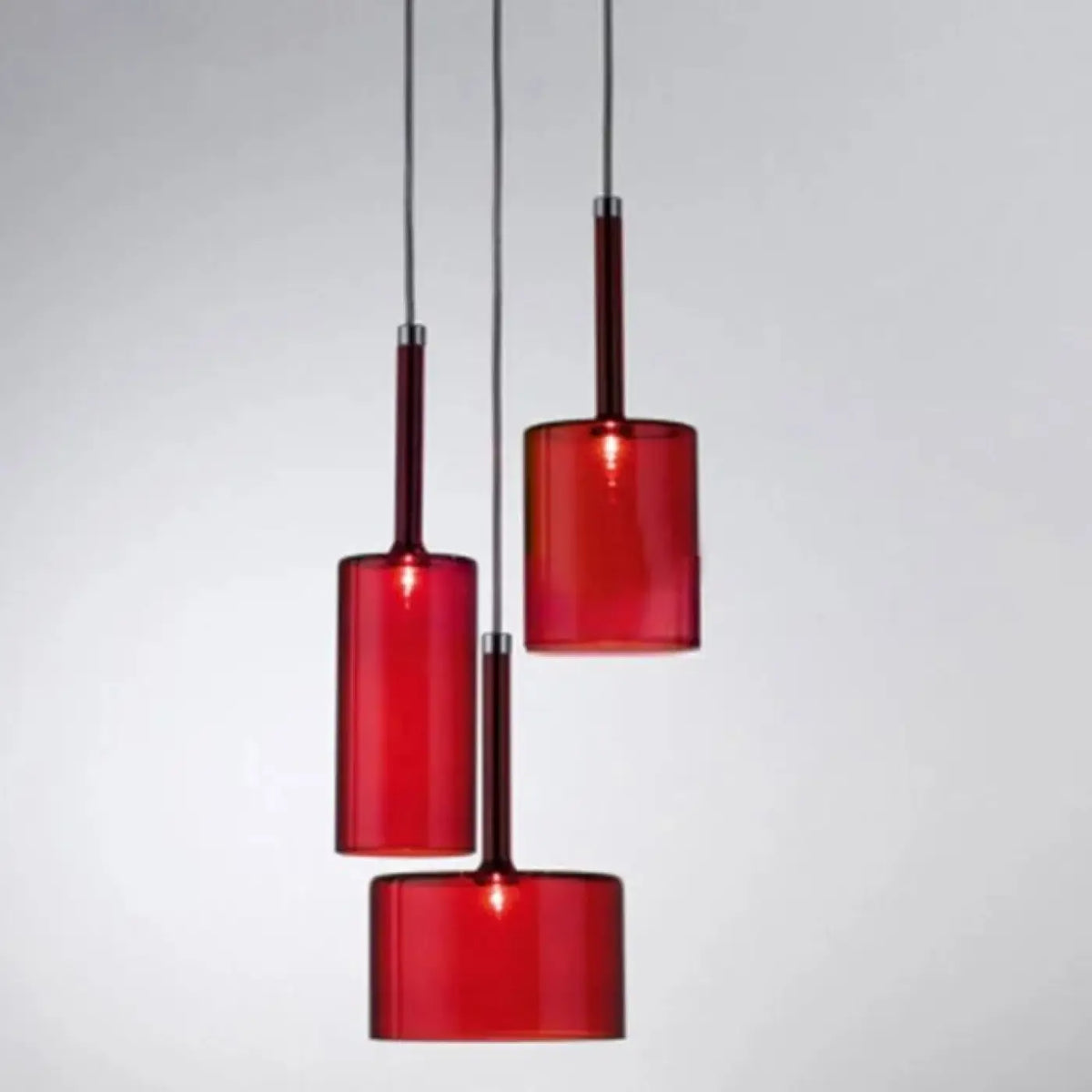 Suspension design à cylindres de verre, quatre teintes