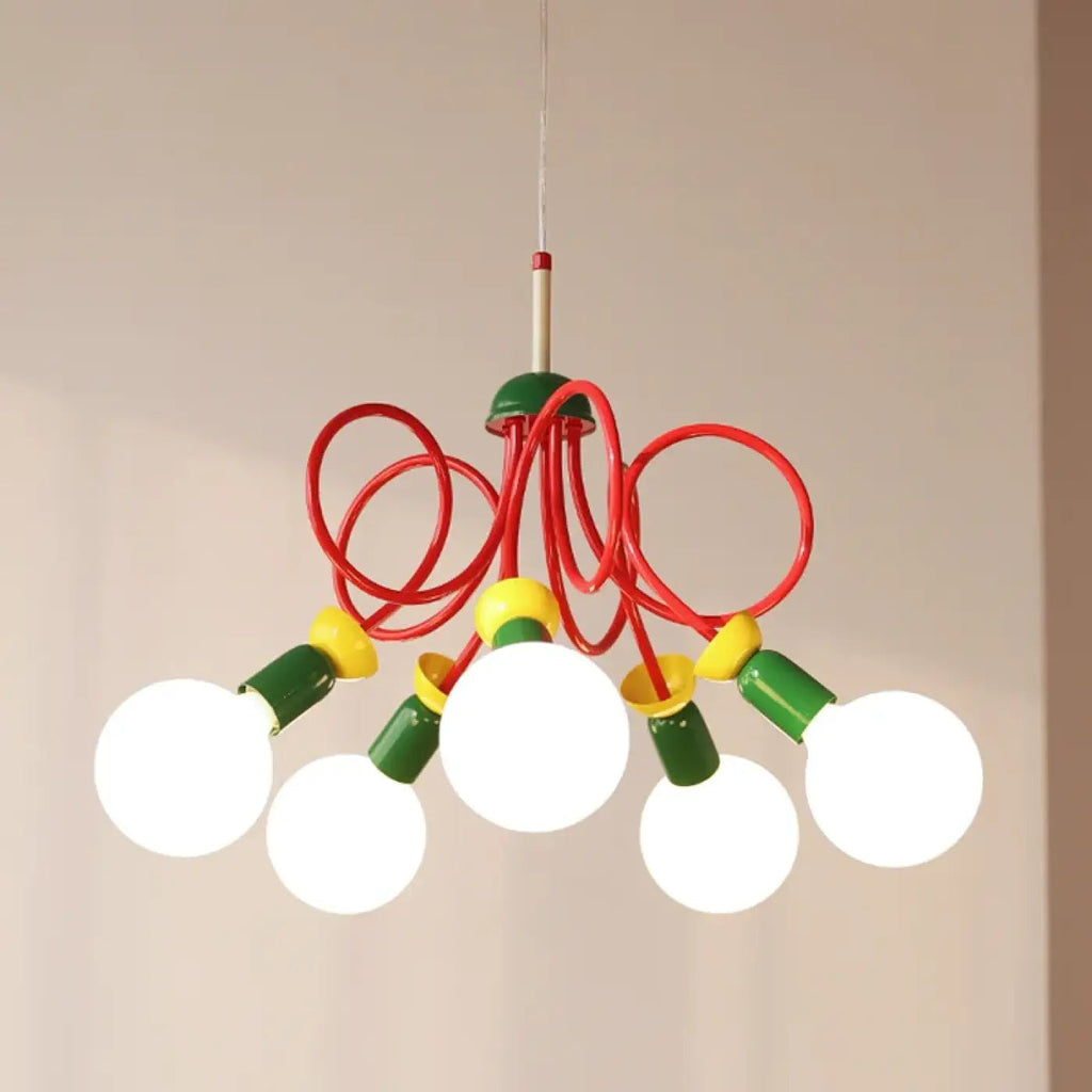 Suspension colorée aux courbes ludiques, tailles S, M et L