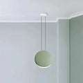 Suspension à disques flottants et halo lumineux, quatre coloris, vert