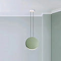 Suspension à disques flottants et halo lumineux, quatre coloris, vert