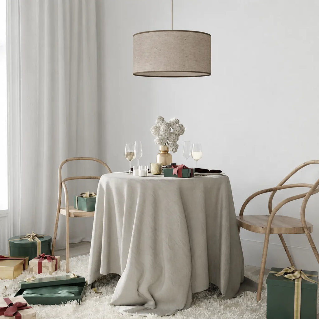 Suspension textile beige et crème, tailles S et M