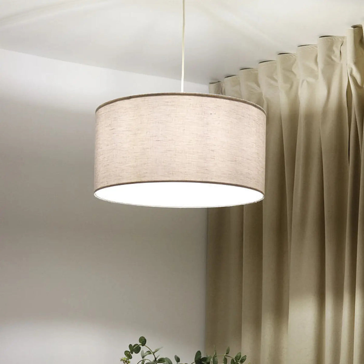 Suspension textile beige et crème, tailles S et M