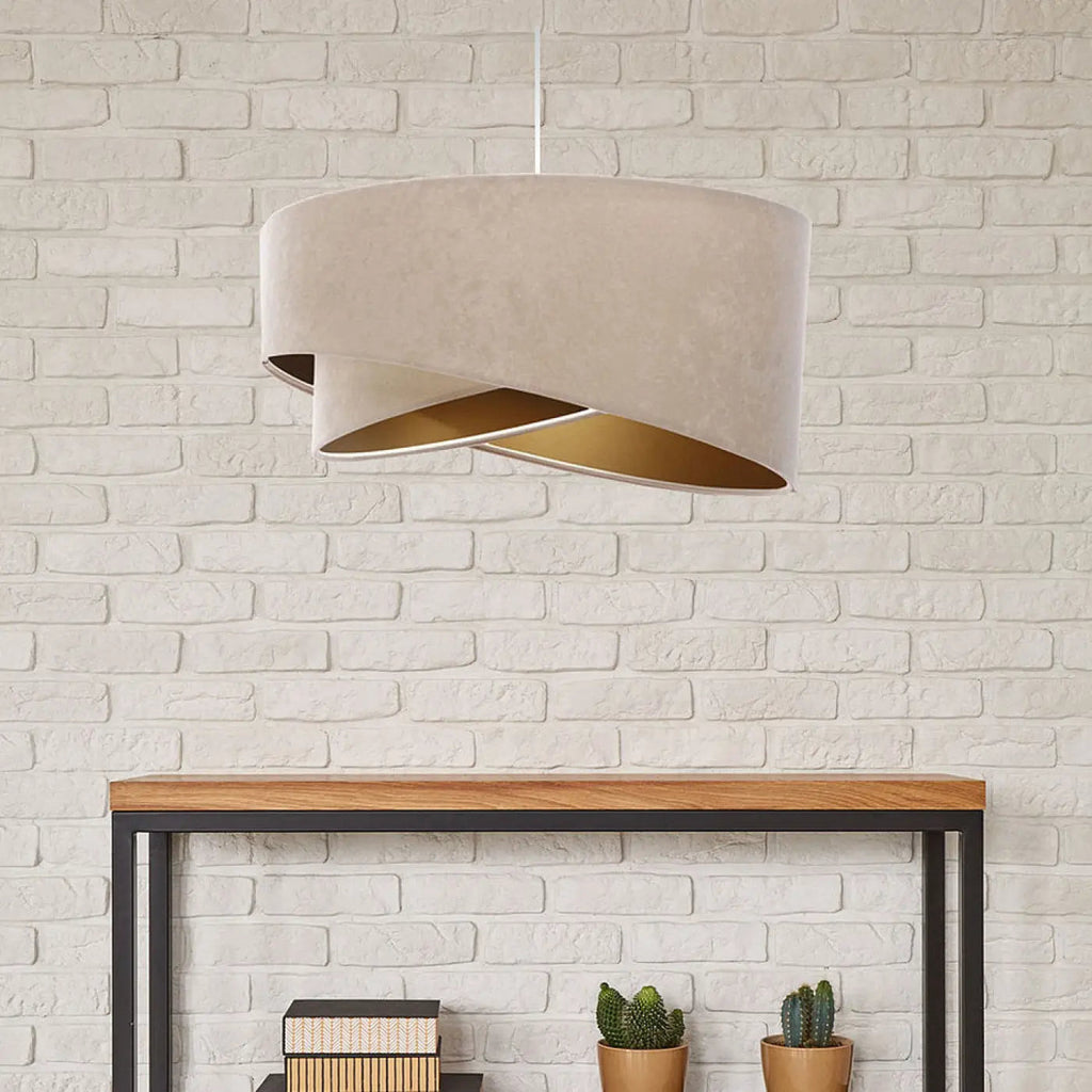 Suspension beige aux nuances dorées, tailles S et M