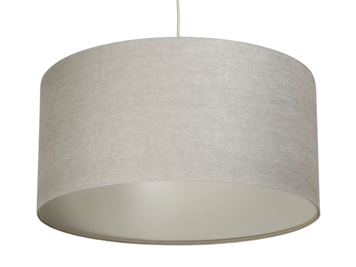 Suspension textile beige, lignes épurées, tailles S, M et L