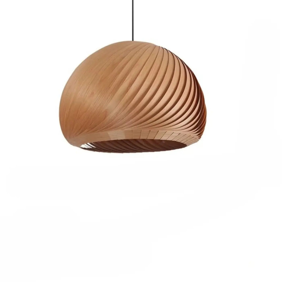 Suspension design aspect bois aux formes arrondies, marron