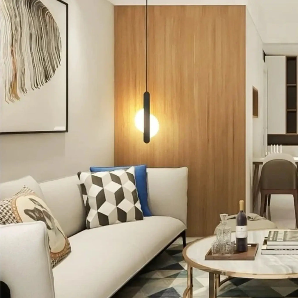 Suspension cercle noir au style moderne, trois modèles