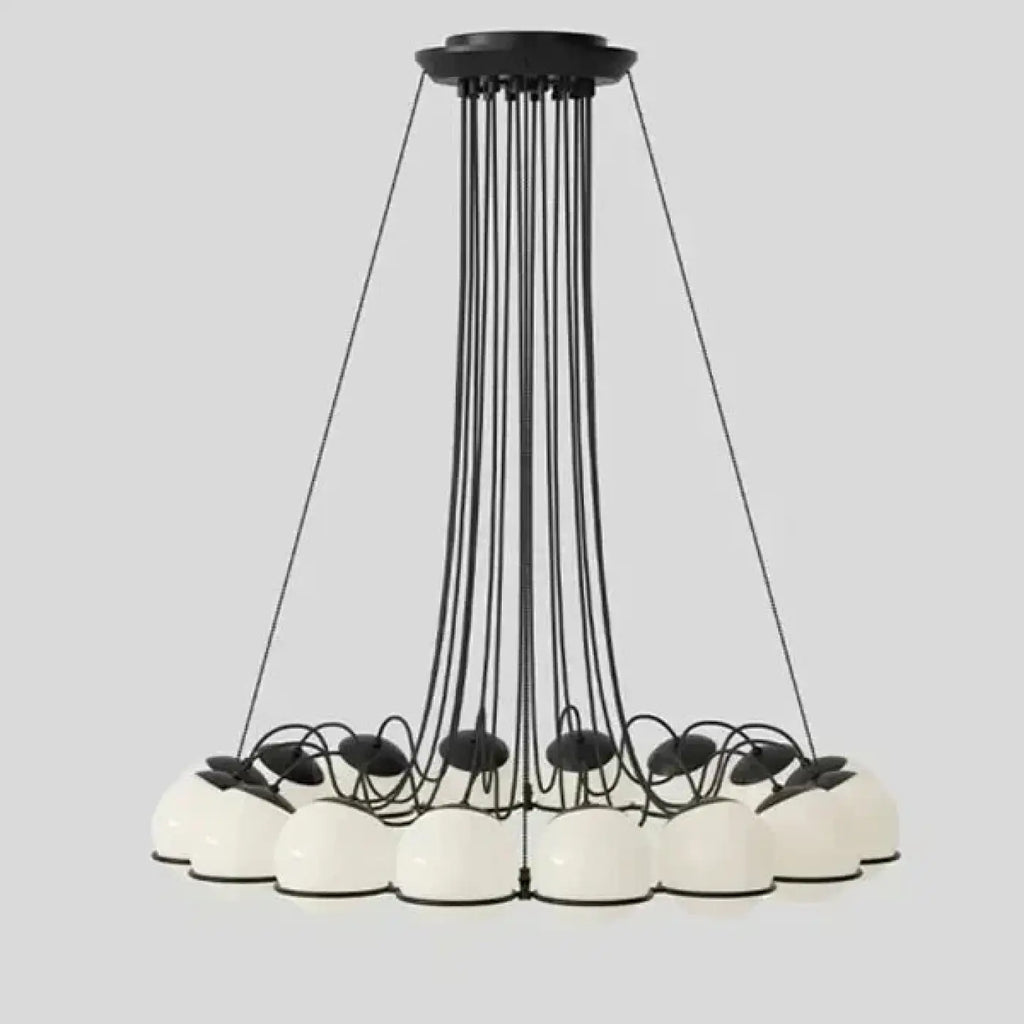 Suspension circulaire à disques lumineux, noir ou doré, noir